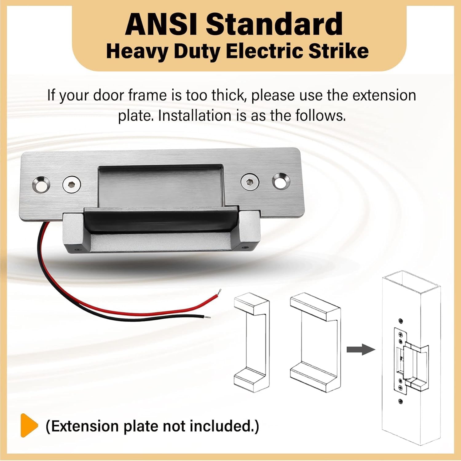 2026 Upgraded Heavy Duty Electric Door Strike Lock ANSI Standard Fail-Secure/Fail-Safe Door Strike Lock for Access Control System,Cylindrical/Mechanical Locksets Strike Lock (Input Voltage 12VDC)