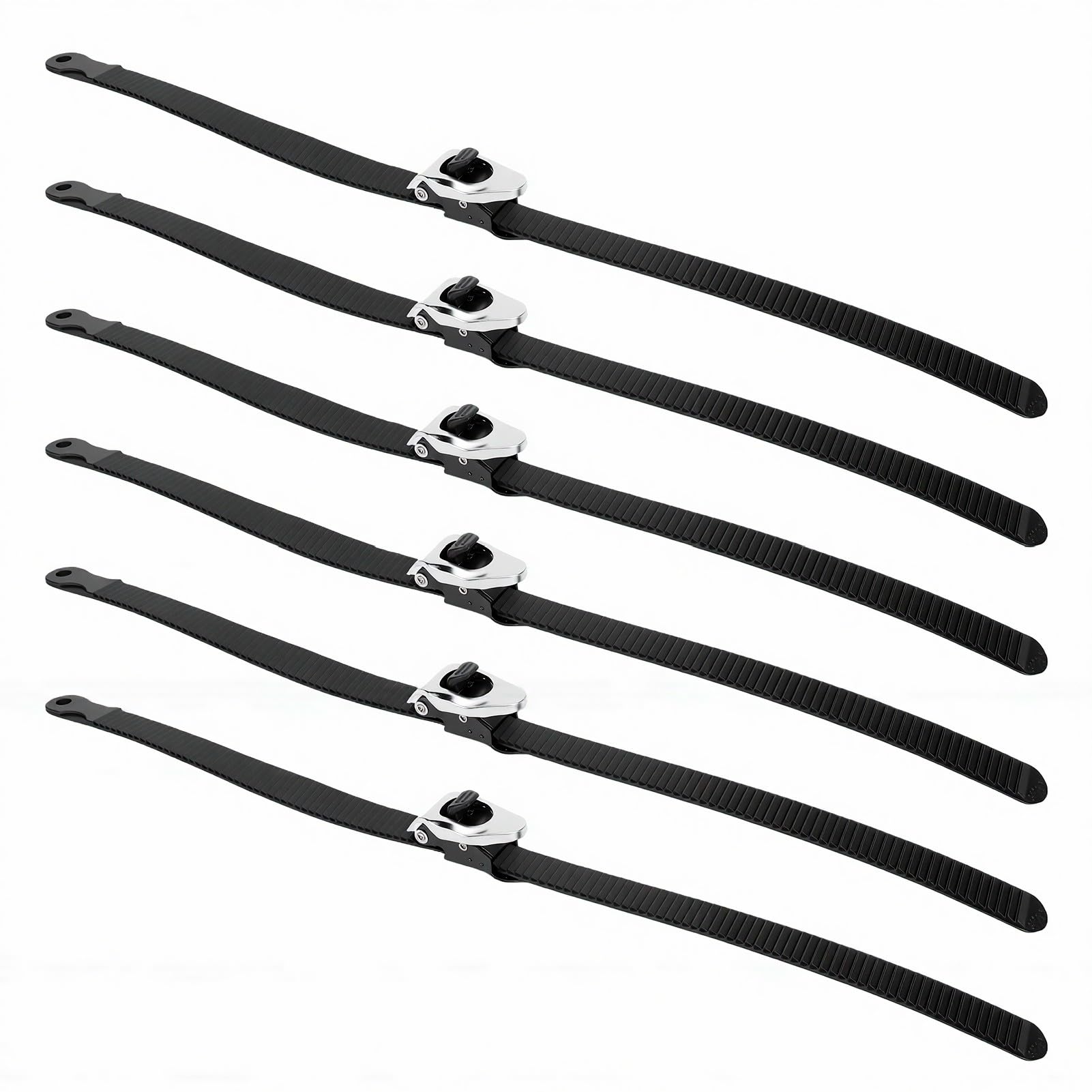 Cryfokt 6 Set Fascette per Cavi a Cricchetto per Carichi Pesanti, Fascette per Cavi con Chiusura Regolabile da 20 Pollici con Chiusura a Cinghia, per con Ri