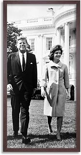 Wee Blue Coo John Kennedy Jackie JFK President Long Panel Framed Wall Art Print
