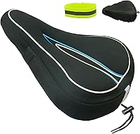 Vista 7 de Funda de Asiento de Bicicleta de Gel Acolchada Cubiertas de Sillín de Bicicleta para Mujeres y Hombres, Funda de Cojín de Asiento de Bicicleta