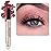 Enfuntins Cream Eyeshadow Stick, Long-Lasting, Crease-Proof Eyeshadow with Built-in Smudger Eye Shadow Makeup Rose Red Shimmer