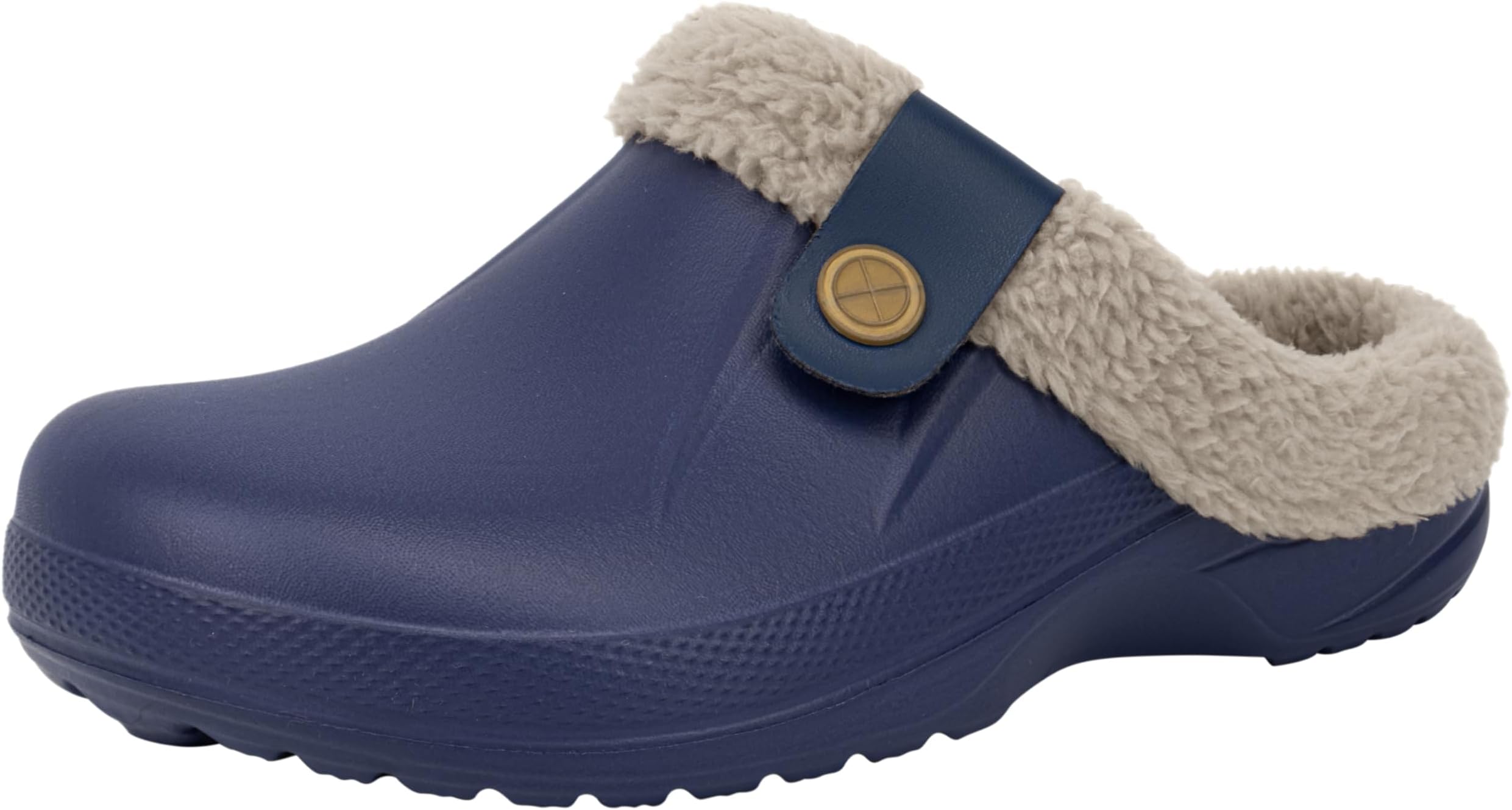 Women and Men Fur Lined Clogs Memory Foam Warm Fuzzy Slippers Winter Waterproof Indoor Outdoor Slipper