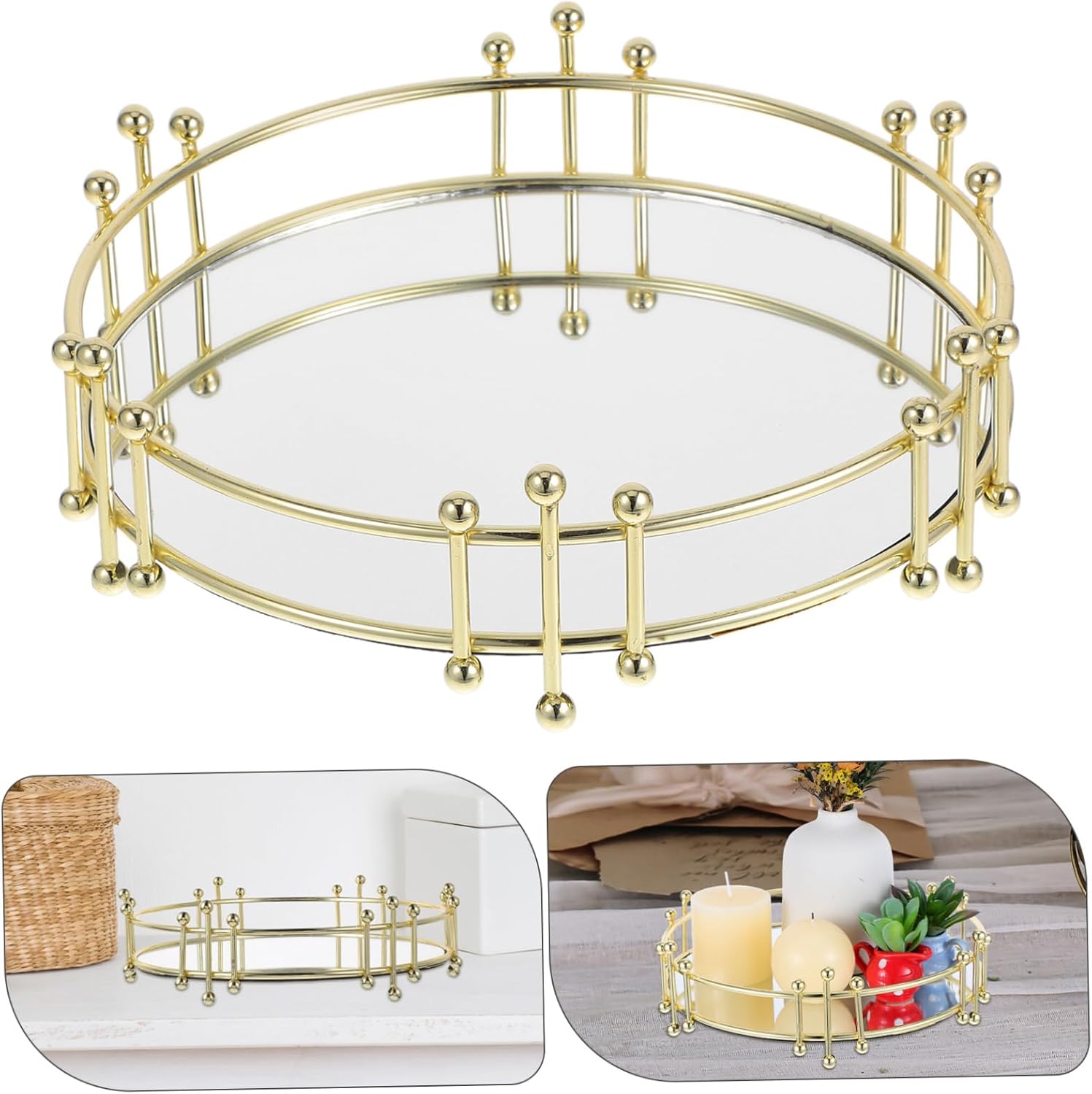 SOLUSTRE Bathroom Sink Tray Rv Accessories Camping Decorations Vanity Trays Camper Must-Have Carnival Theme Storage