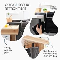 Vista 3 de Tinybow Silla alta de gancho para bebé, silla alta que se fija a la mesa, silla alta con clip a la mesa, silla alta portátil para viajes, silla alta