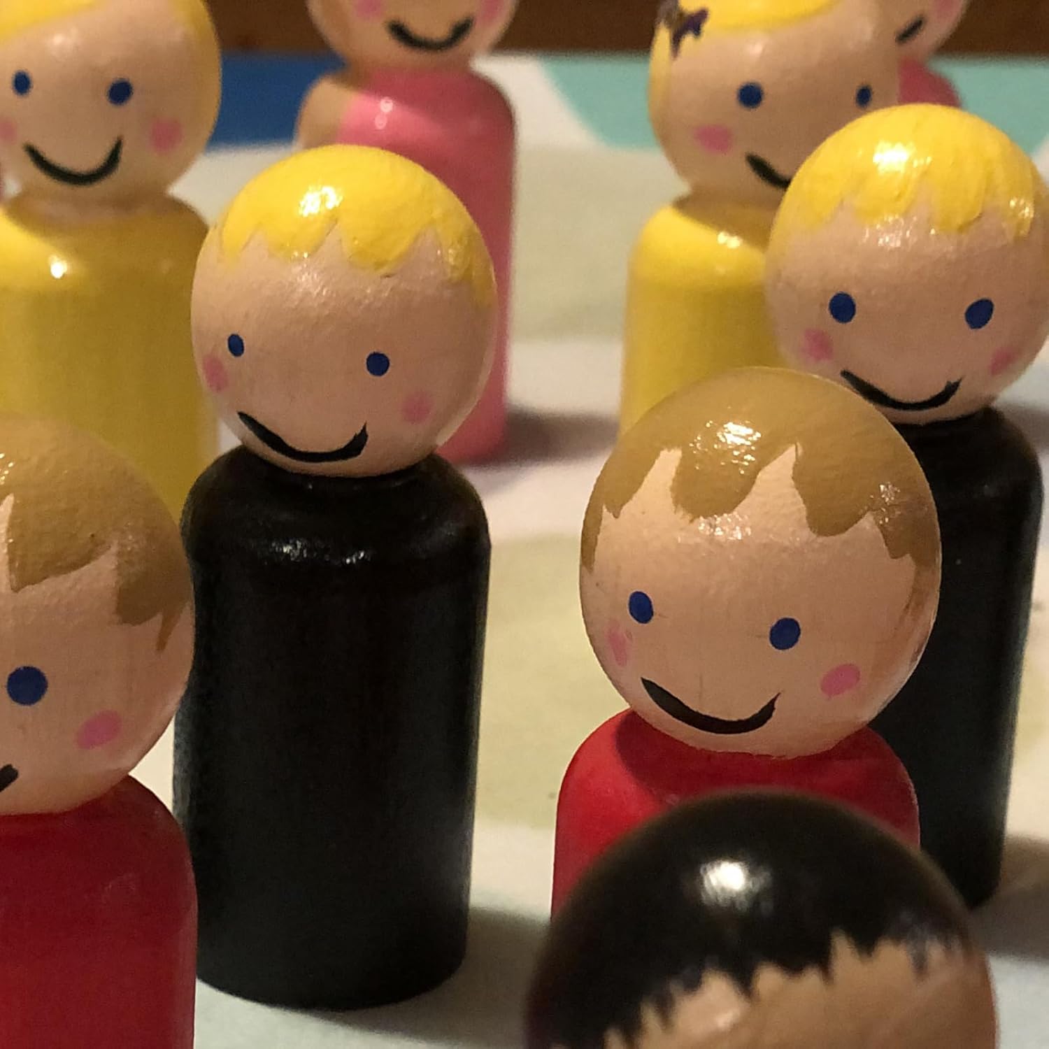 HAKZEON 40 Pack 3-1/2 Inches Unfinished Wooden Peg Dolls, Decorative Wooden Peg Dolls People, Wood Peg Doll Body for Painting, DIY Craft Art Projects, Home Decoration