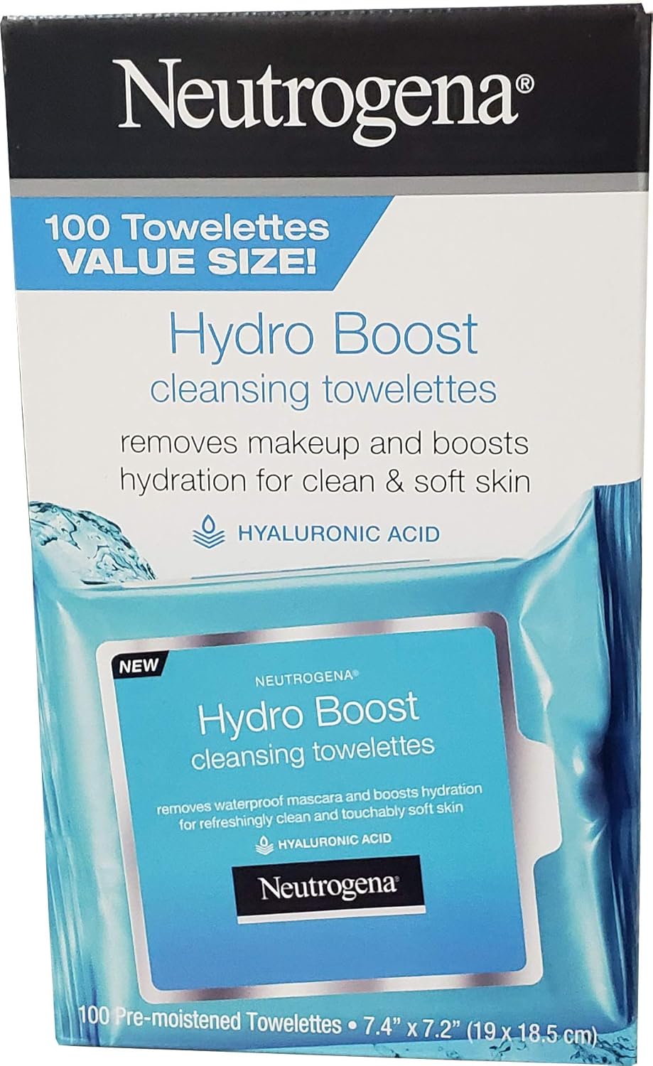 Neutrogena Hydro Boost Facial Wipe (Netcount 100 Pack),, 100Count ()