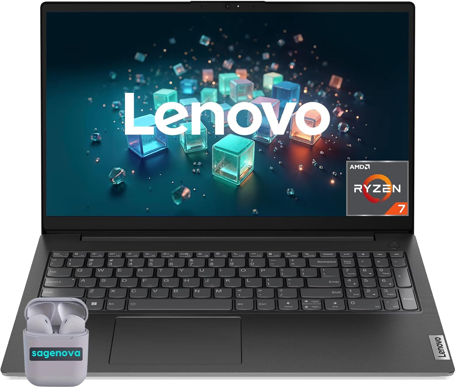 Lenovo V15 G4 Business Laptop Computer, 15.6" FHD Laptop 24GB RAM 1TB SSD, AMD Ryzen 7 7730U Processor, Windows 11, SageNova Earphones, Business Black