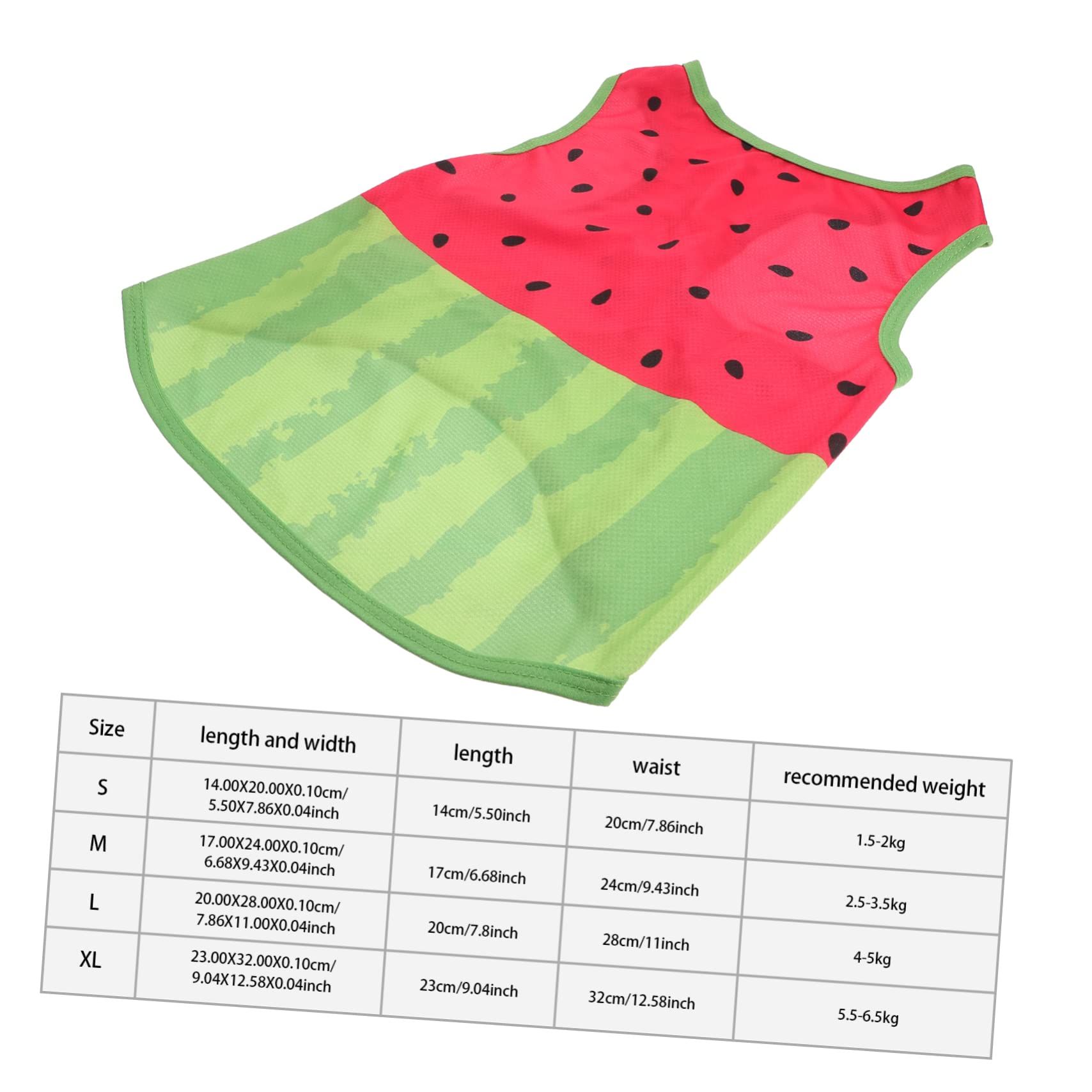 Gilet Rafraîchissant Soie Motif Pastèque pour Chien Taille L