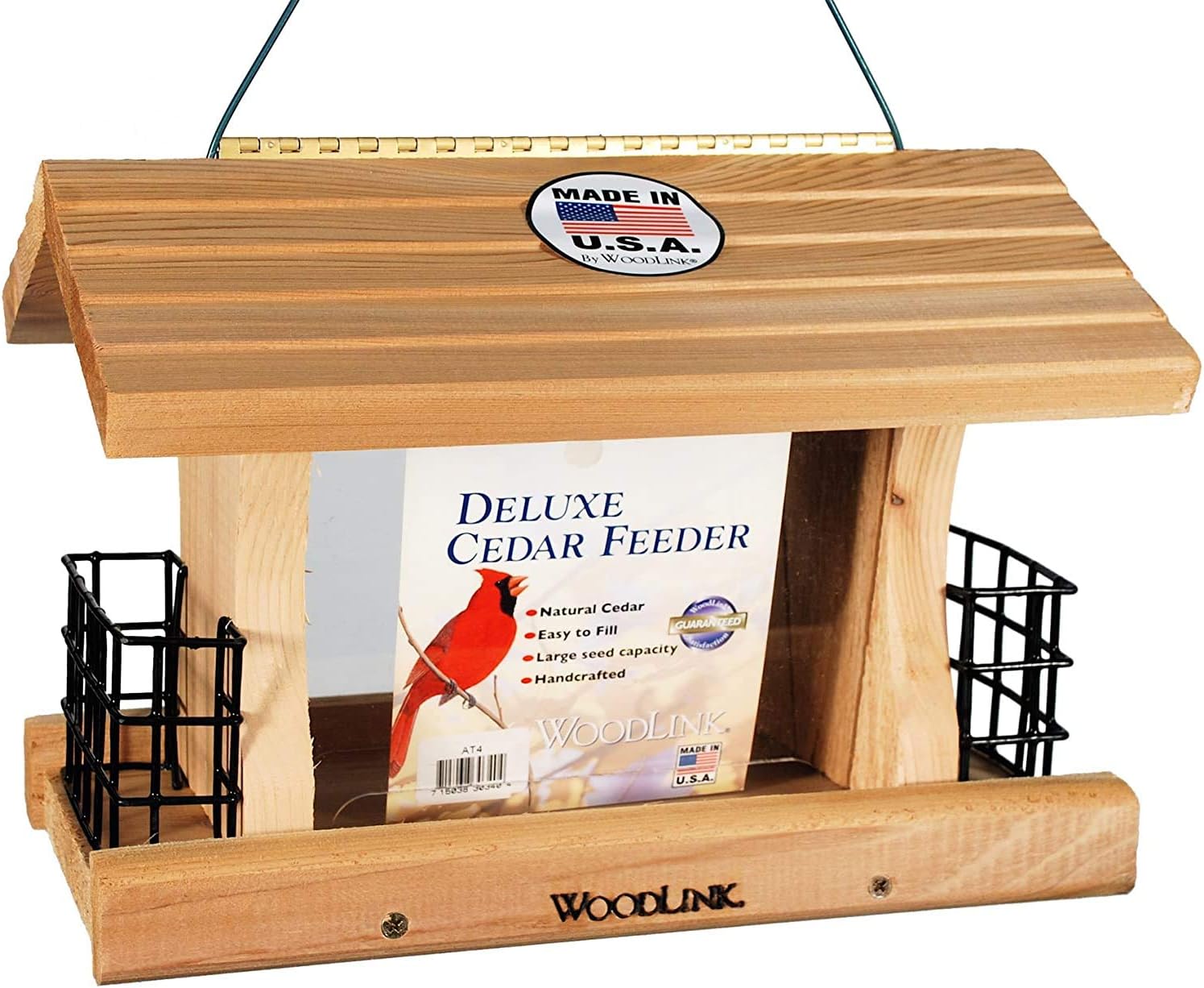 Woodlink Deluxe Cedar Bird Feeder with Suet Cages Model AT4 : Wild Bird Feeders : Patio, Lawn & Garden
