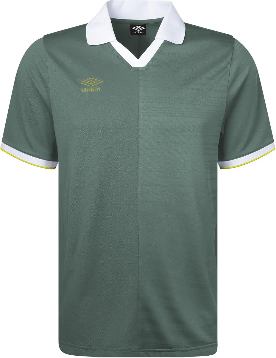 Umbro Jersey de manga corta con cuello Johnny para hombre