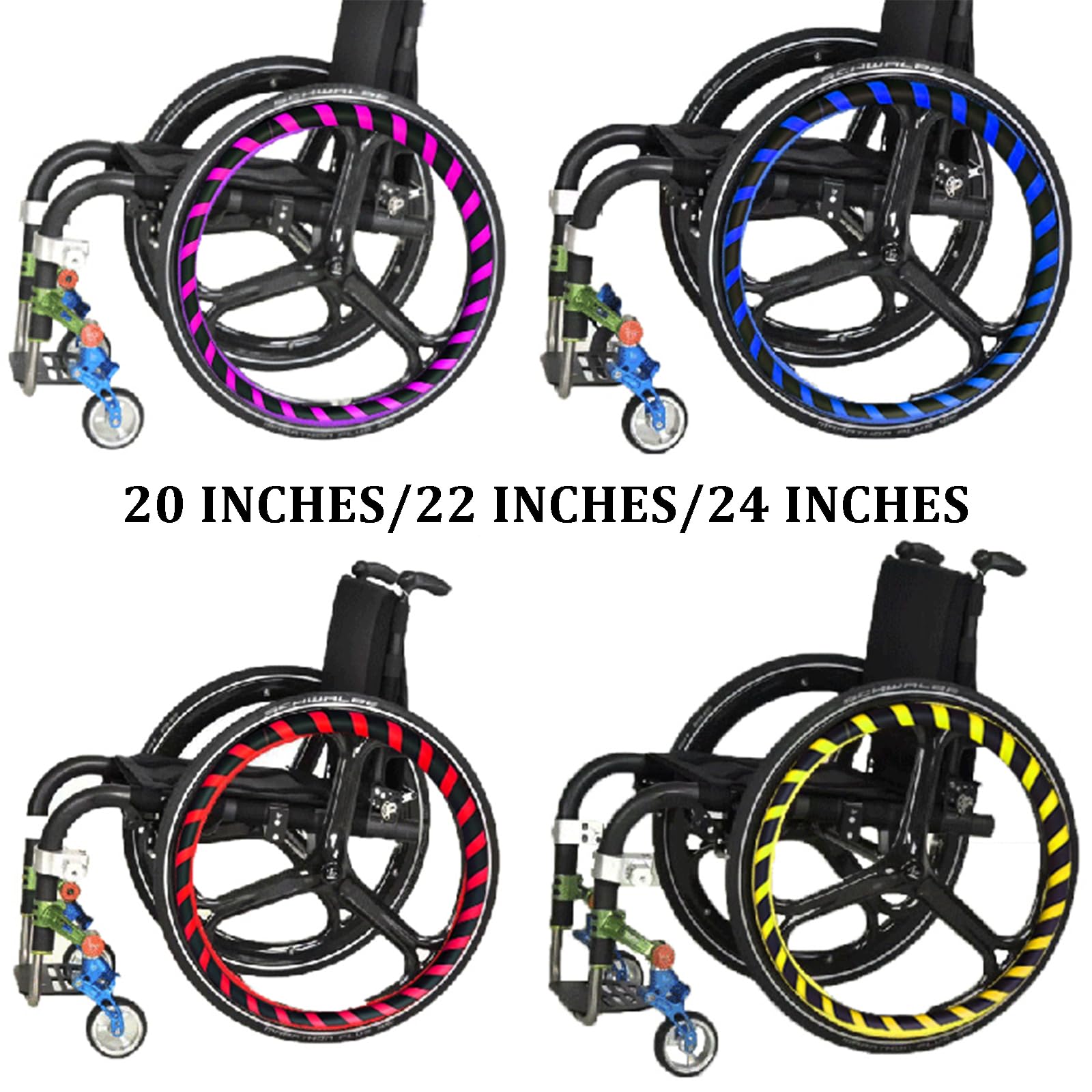 Rollstuhl-Schieber-Abdeckungen, 50,8 cm, 55,9 cm, 61 cm, für Rollstuhl, Handrandabdeckungen, Silikon, rutschfest, verschleißfest, Rollstuhl-Hinterradabdeckung