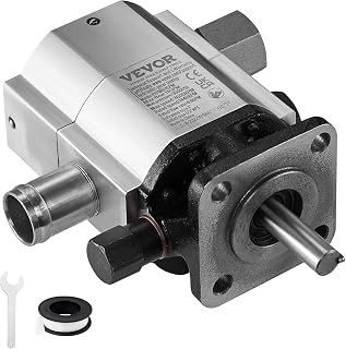 VEVOR Hydraulic Wood Log Splitter Pump, 13GPM, 2 Stage 3000PSI, 1'' Inlet 1/2'' NPT Outlet 3600 RPM Aluminum Hydraulic Gear Pump, for Small Engine Mounting Log Splitters Snowplow
