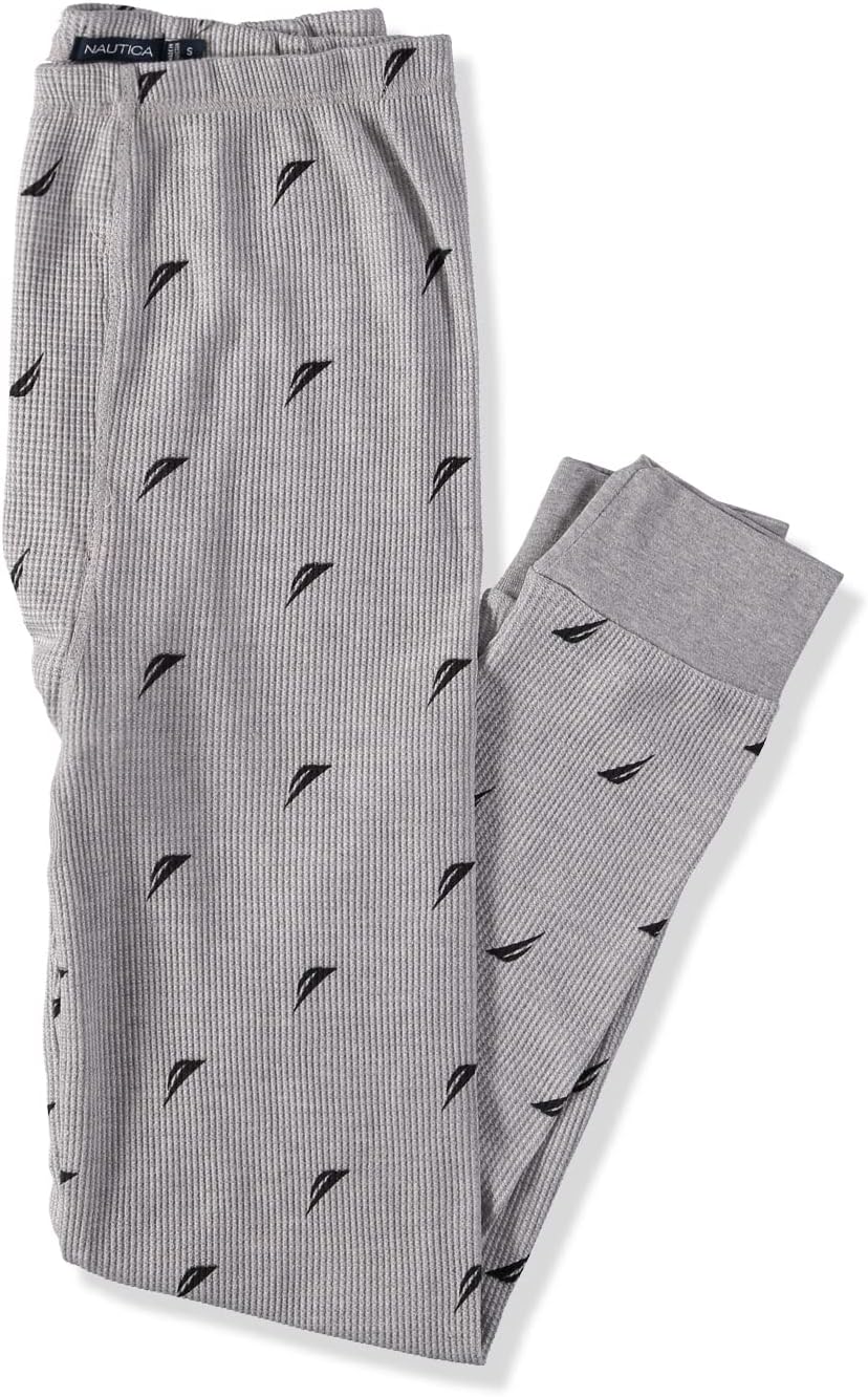 Nautica Men's Elastic Waist 1-Piece Base Layer Waffle Thermal Underwear Pant