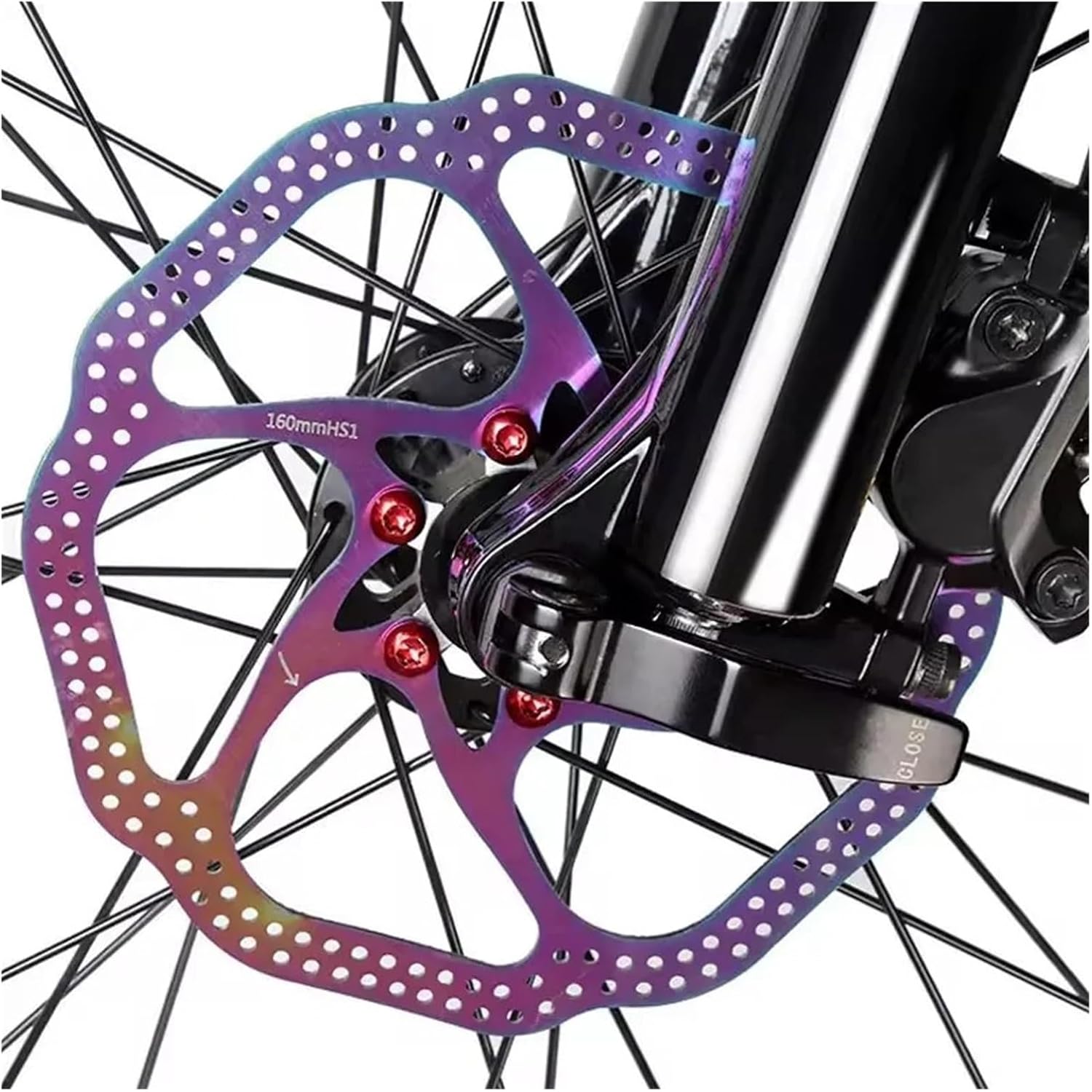 Bicycle Brake Disc 1pc MTB Bike Disc Brake Rotor G3/HS1 160mm 180mm 203mm Rainbow Hydraulic Brake Rotor CSG3 Mountain Bike Rotors Road Mtb Rotors(G3-180mm-Rainbow)