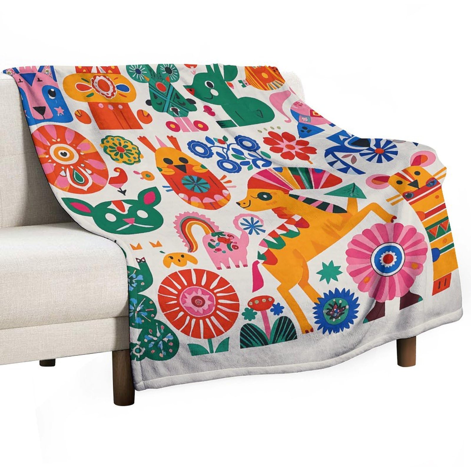 Plaid flanelle doux Otomi grand format pour éliminer les frissons nocturnes