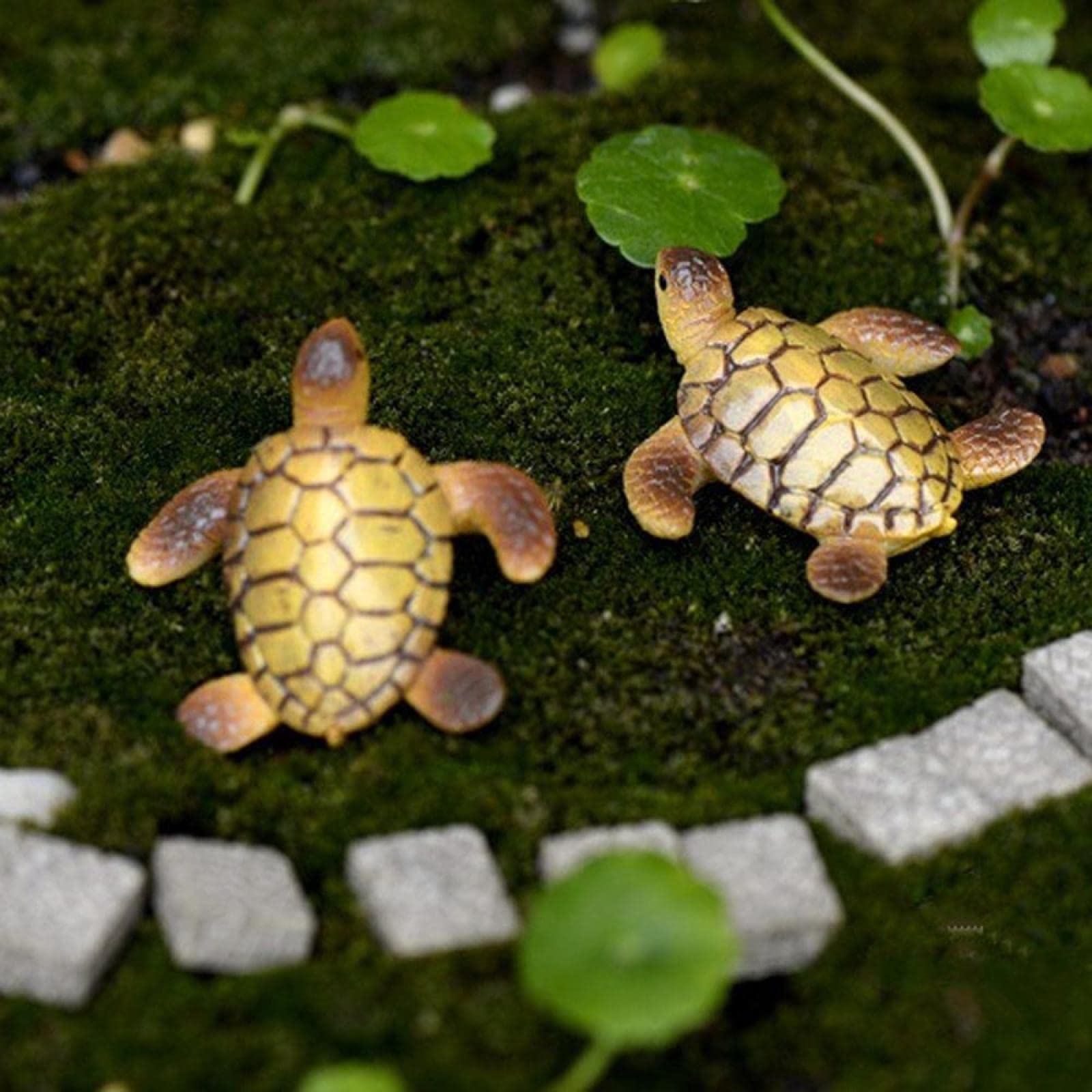 Décor d'aquarium tortue de mer figurine en résine miniature pour paysage intérieur