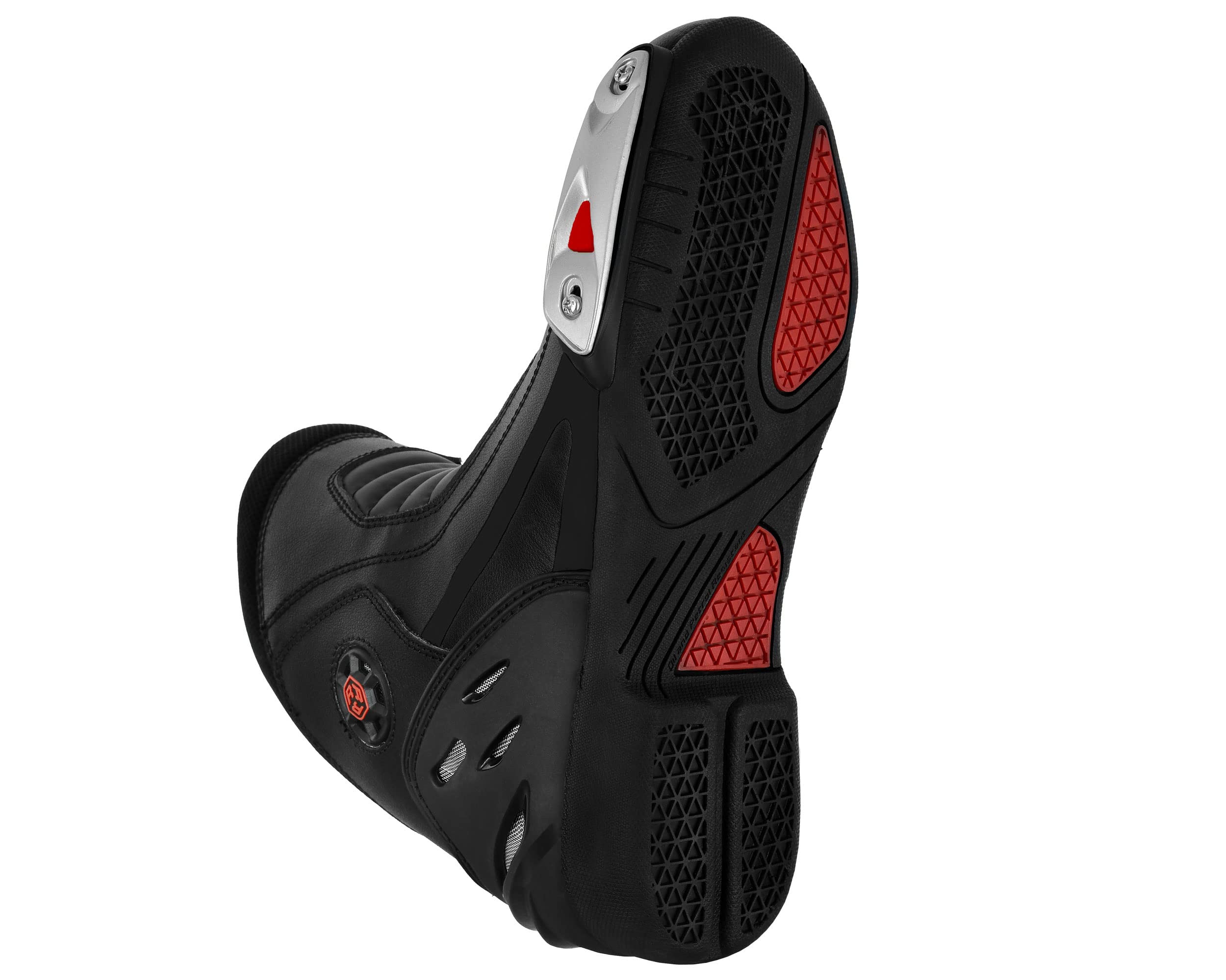 Herren-Motorradschuhe aus Leder rutschfeste Schutzstiefel mit Knöchelstütze wasserdichte Motorrad-Rennstiefel