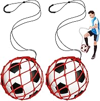 Vista 9 de Soccer Kick Trainer 2 Psc with Return Net - Football Training Equipment for Boys & Girls - Practice Gear Compatible with Size 3 4 5 Balls