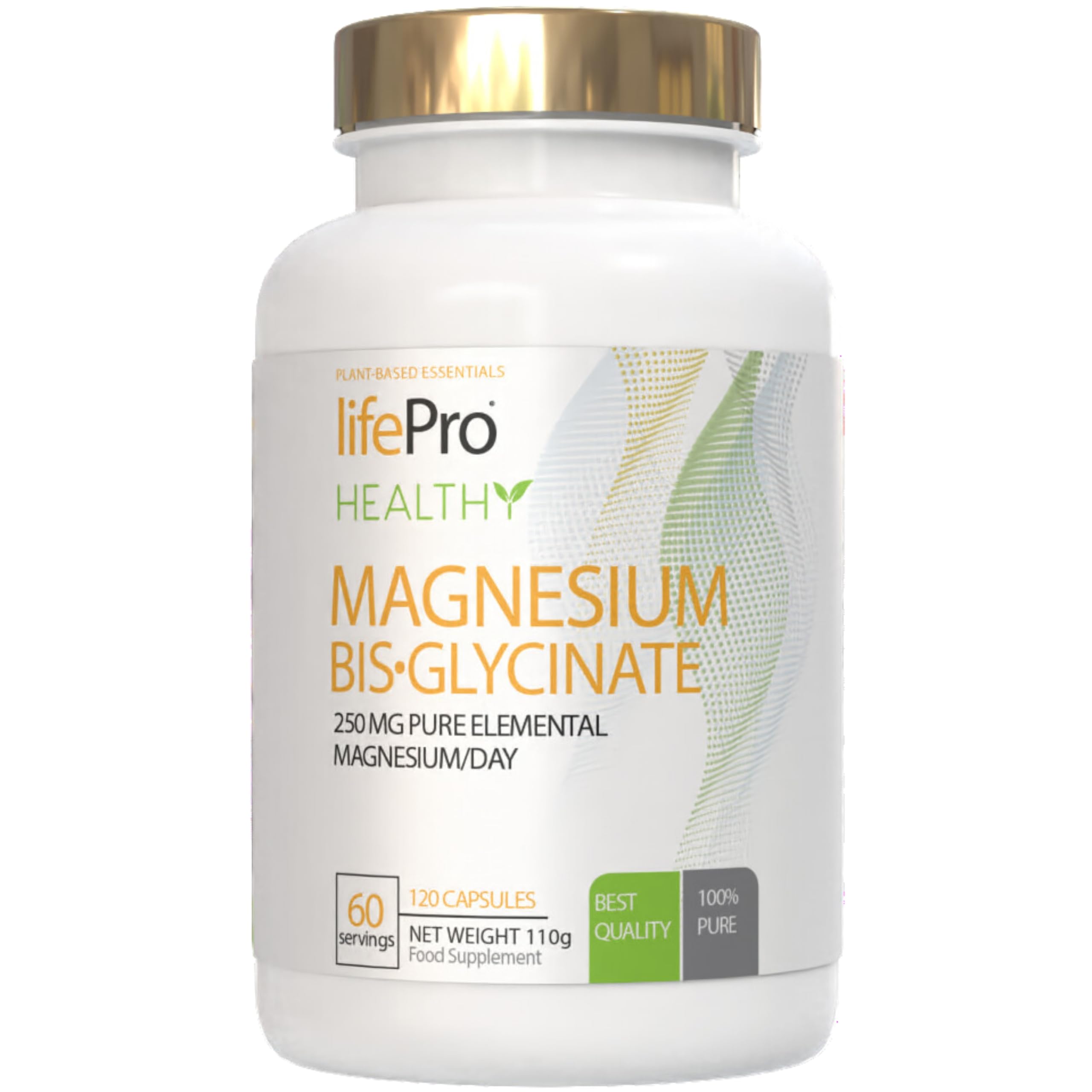 Life Pro Magnesio Bisglicinato 120 Cápsulas – Magnesio Glicinato de Alta Absorción para la Fatiga, Estrés y Sueño, Magnesium Puro Apoyo Muscular e Inmunitario, Sin Malestar Digestivo, Hecho en España