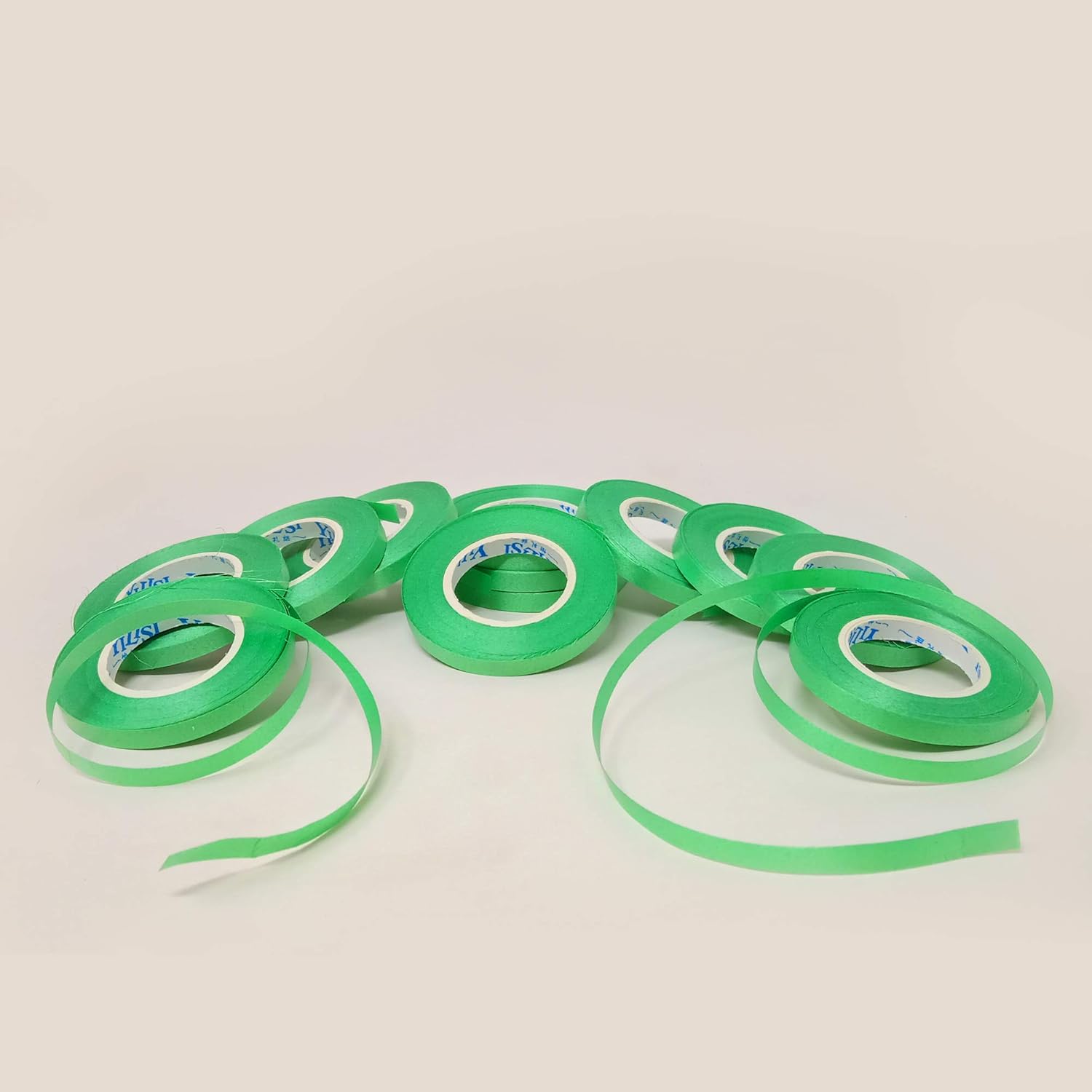 AMFIN Curling Ribbons for Balloons - Green (Pack 12)