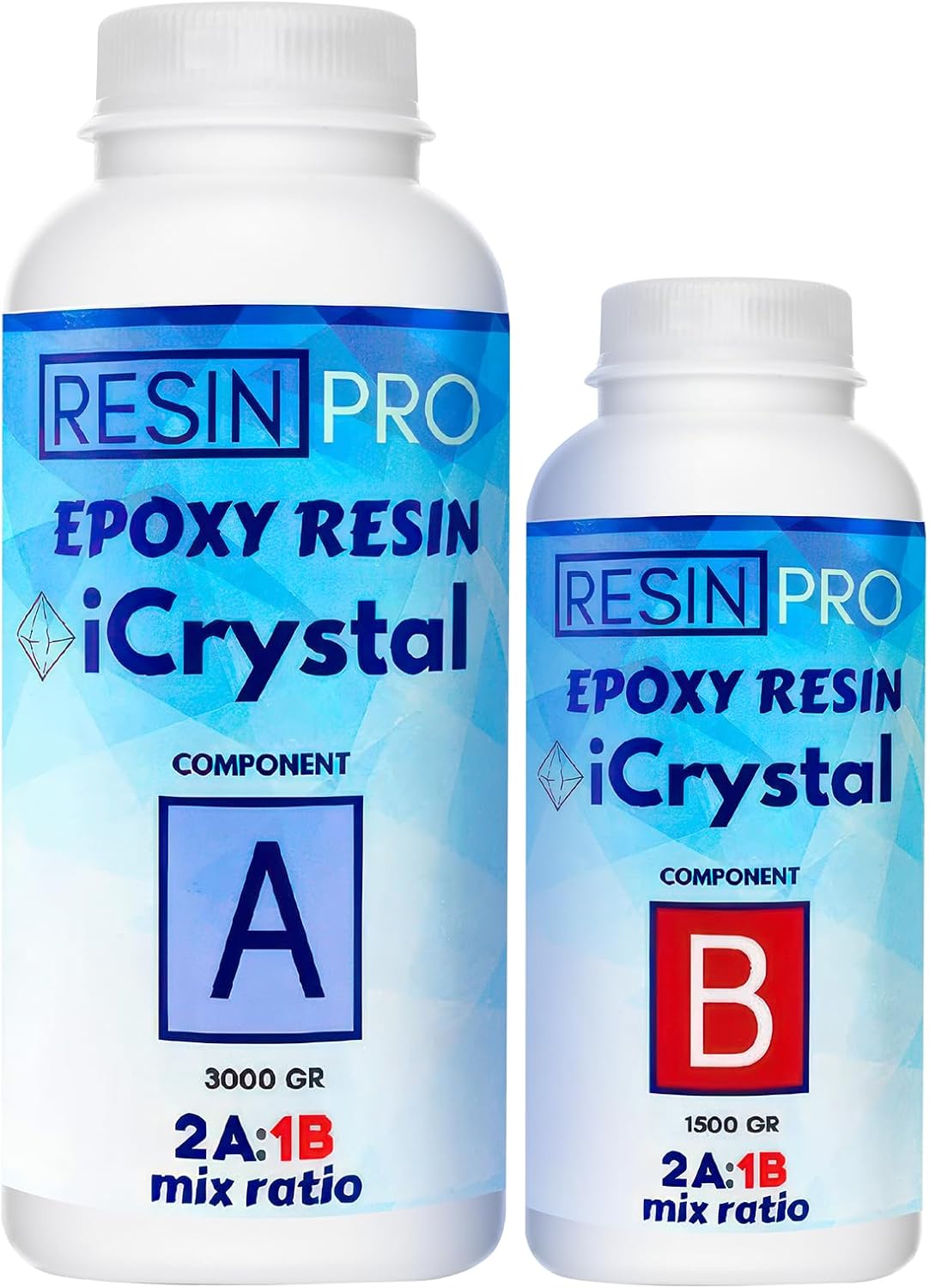 RESINA EPOSSIDICA ICRYSTAL – 1.5 KG: Ideale per la creazione di gioielli, River Table e