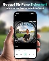 BOTSLAB 5MP Vezeték Nélküli Videó Kaputelefon, 360° Panoráma Nézet, AI/Radar/PIR Érzékelés, Akkumulátoros, Kétirányú Hang, Havi Díj Nélkül 2