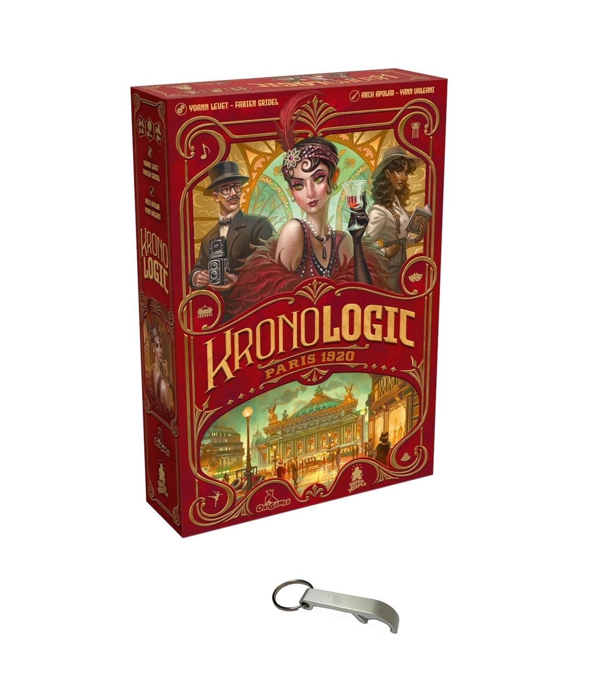 Blumie Shop Kronologic Paris 1920 Version Française Jeu de Société de Logique et Déduction 1 à 4 Joueurs À Partir de 10 Ans + 1 Décapsuleur