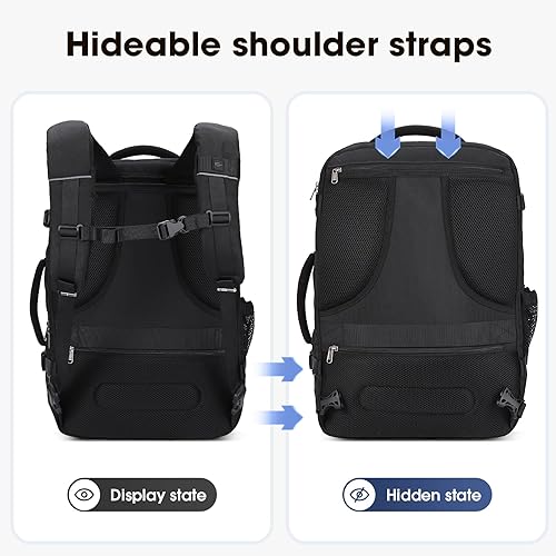 Miniatura 6 de Maelstrom Mochila de equipaje impermeable con bolsa de zapatos oculta, Negro, 40L, Mochila impermeable para equipaje con bolsa oculta para zapatos