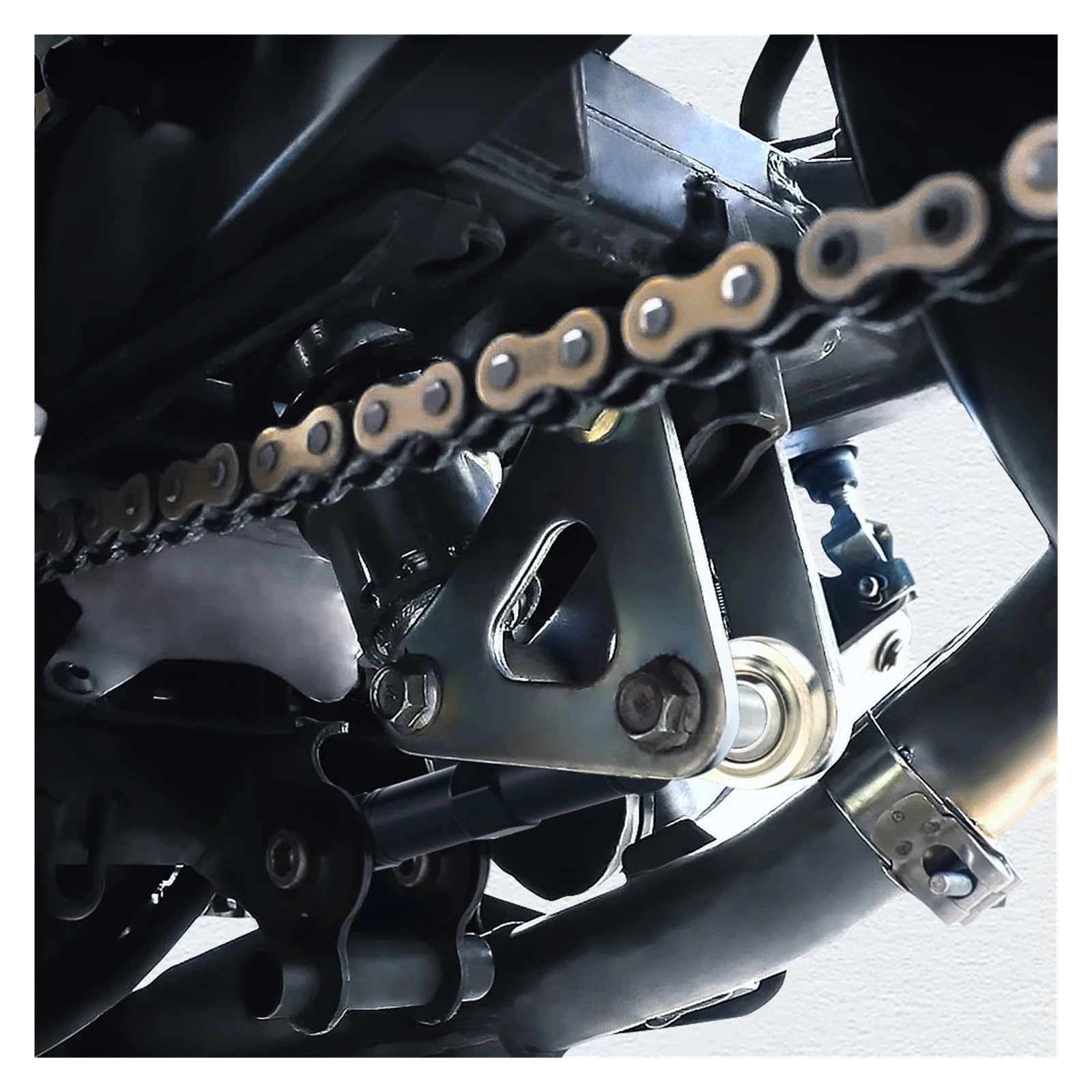 Absenkhebel for die Hinterradaufhängung, kompatibel mit Daytona 675 2006–2020, Street Triple 2007–2020, einstellbarer Tieferlegungs-Verbindungssatz(Noir)