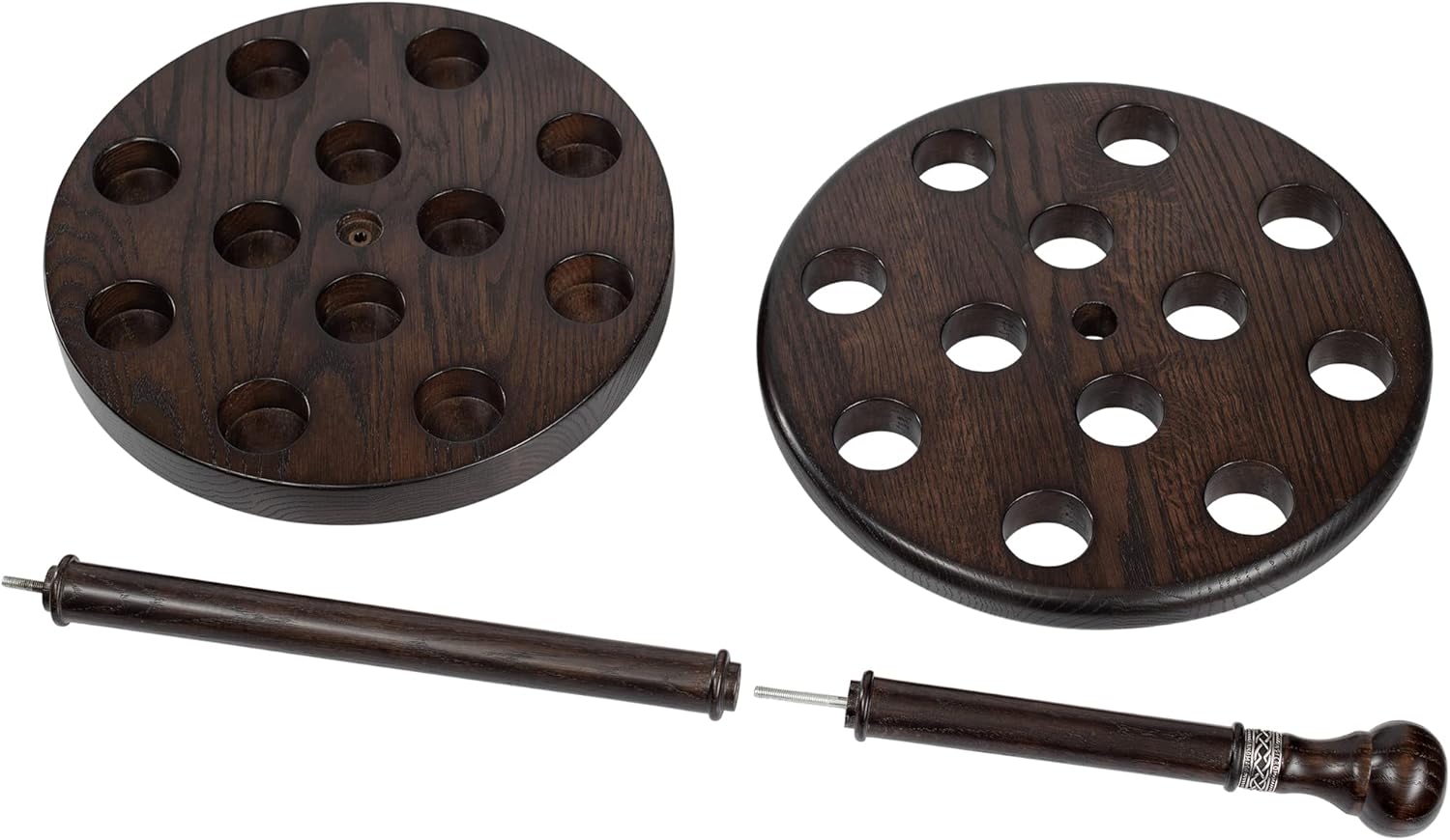 Asterom Handmade Wooden Stand for Walking Sticks & Umbrellas - Stylish Display Cane Stand Holder for Entryway (Walnut Color)
