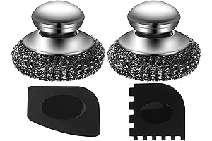 Onewly Steel Wool Scrubber for Cast Iron Pans