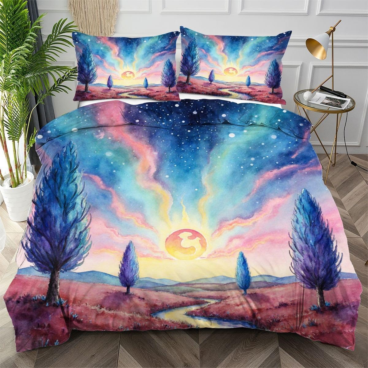Ensemble de literie 220x240 en microfibre douce et soyeuse AW1553