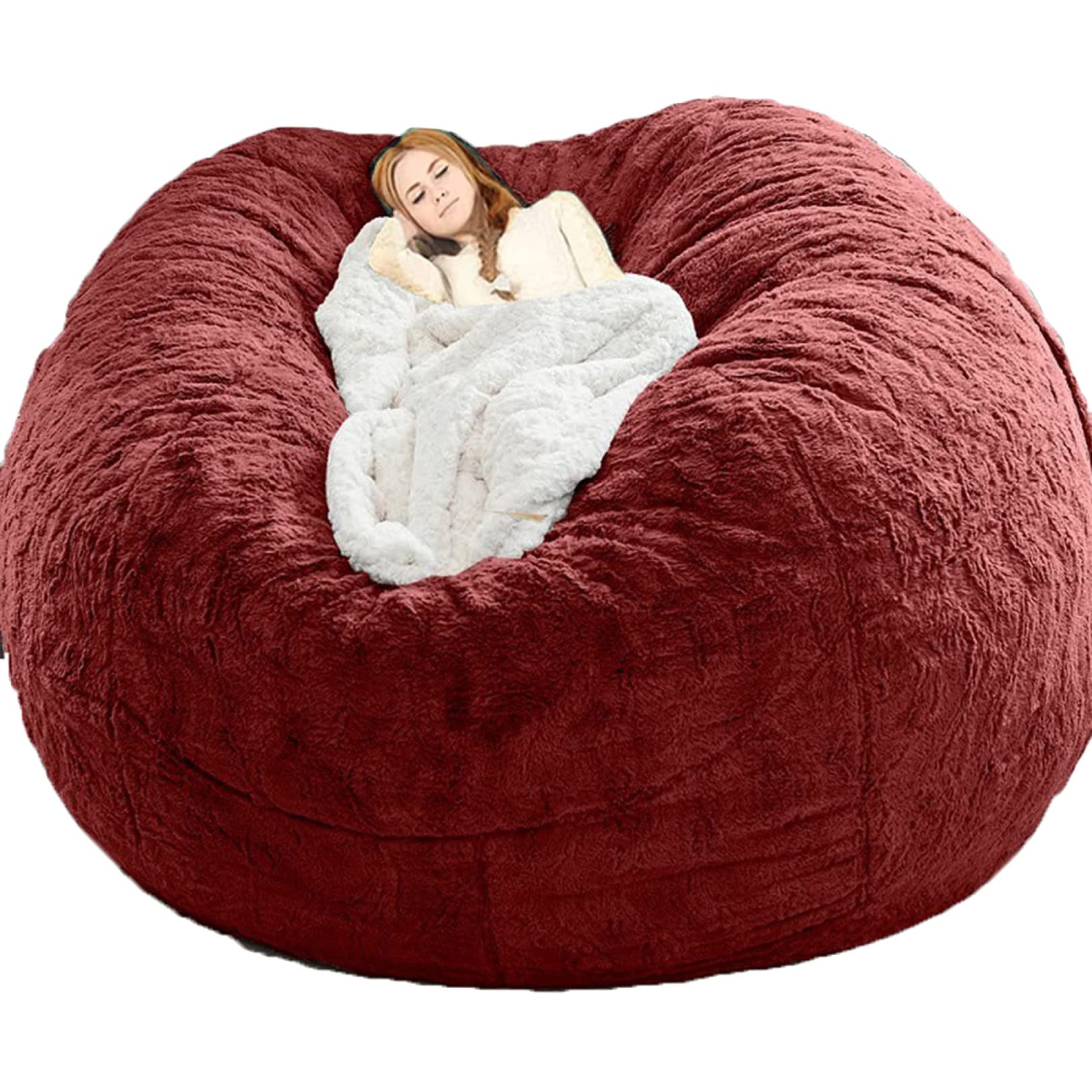 5/6/7ft Giant Bean Bag Chairs for Adults Cuddle Chairs for Living Room Beanbag Chairs Sofa (Stuffing Not Included)