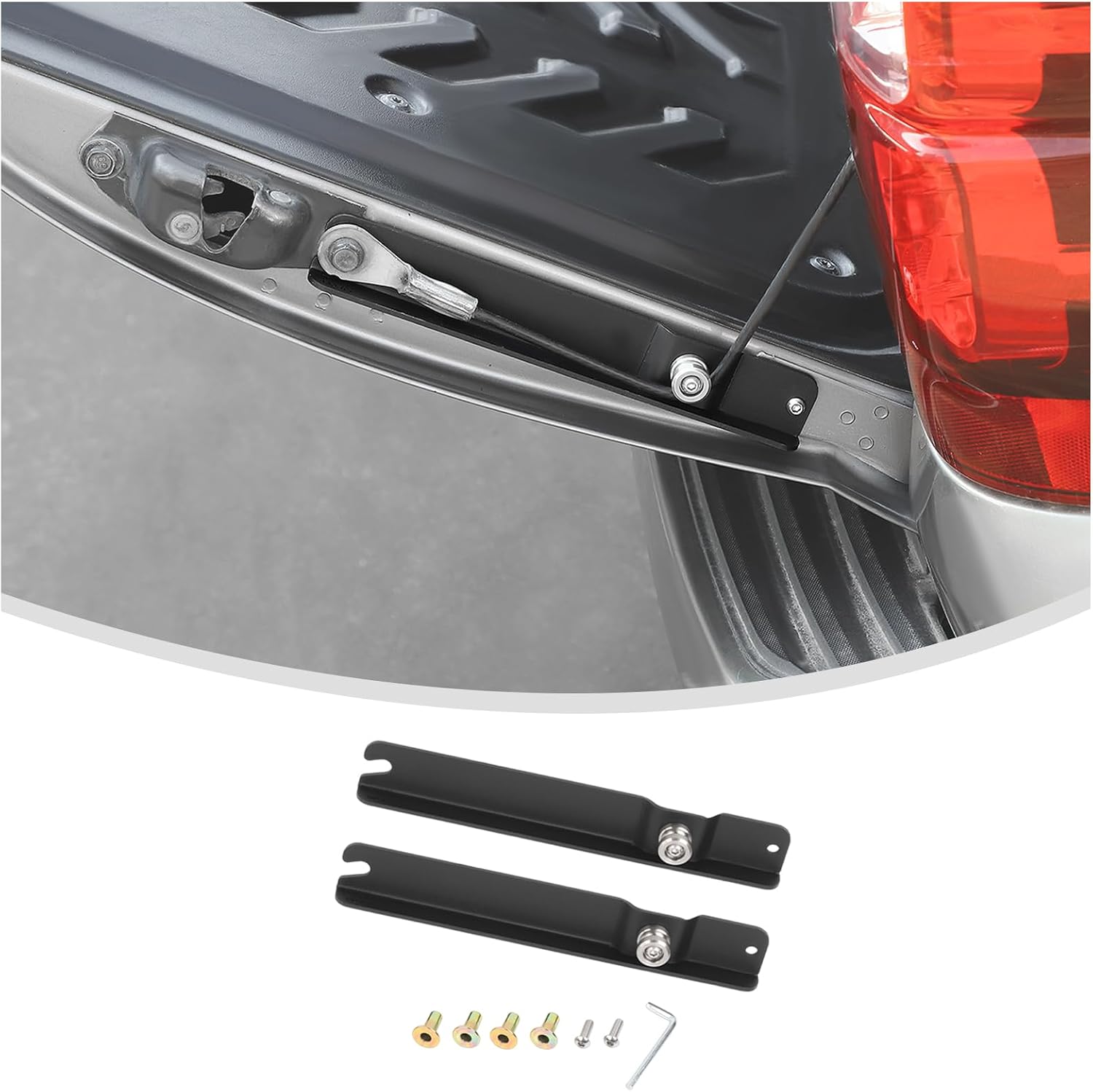 Linskip Mid-Position Tailgate Support Kit Compatible with 2007 2008 2009 2010 2011 2012 2013 Chevy Avalanche, Adjustable Tailgate Load Stop for Avalanche Exterior Accessories