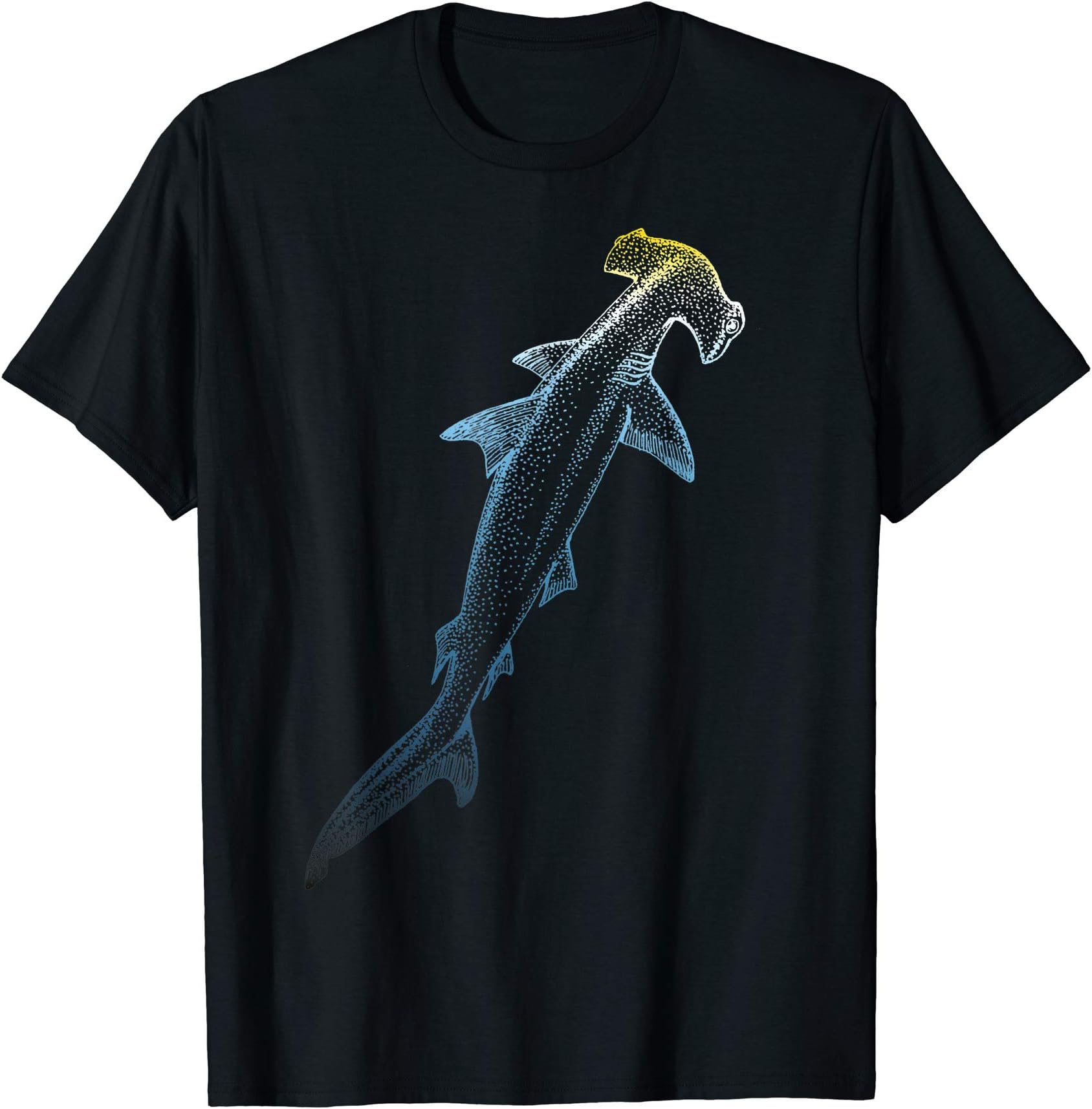 Dibble Dabble DesignsBeautiful Colors Swimming Hammerhead Shark Lovers T-ShirtOEKO-TEX STANDARD 100