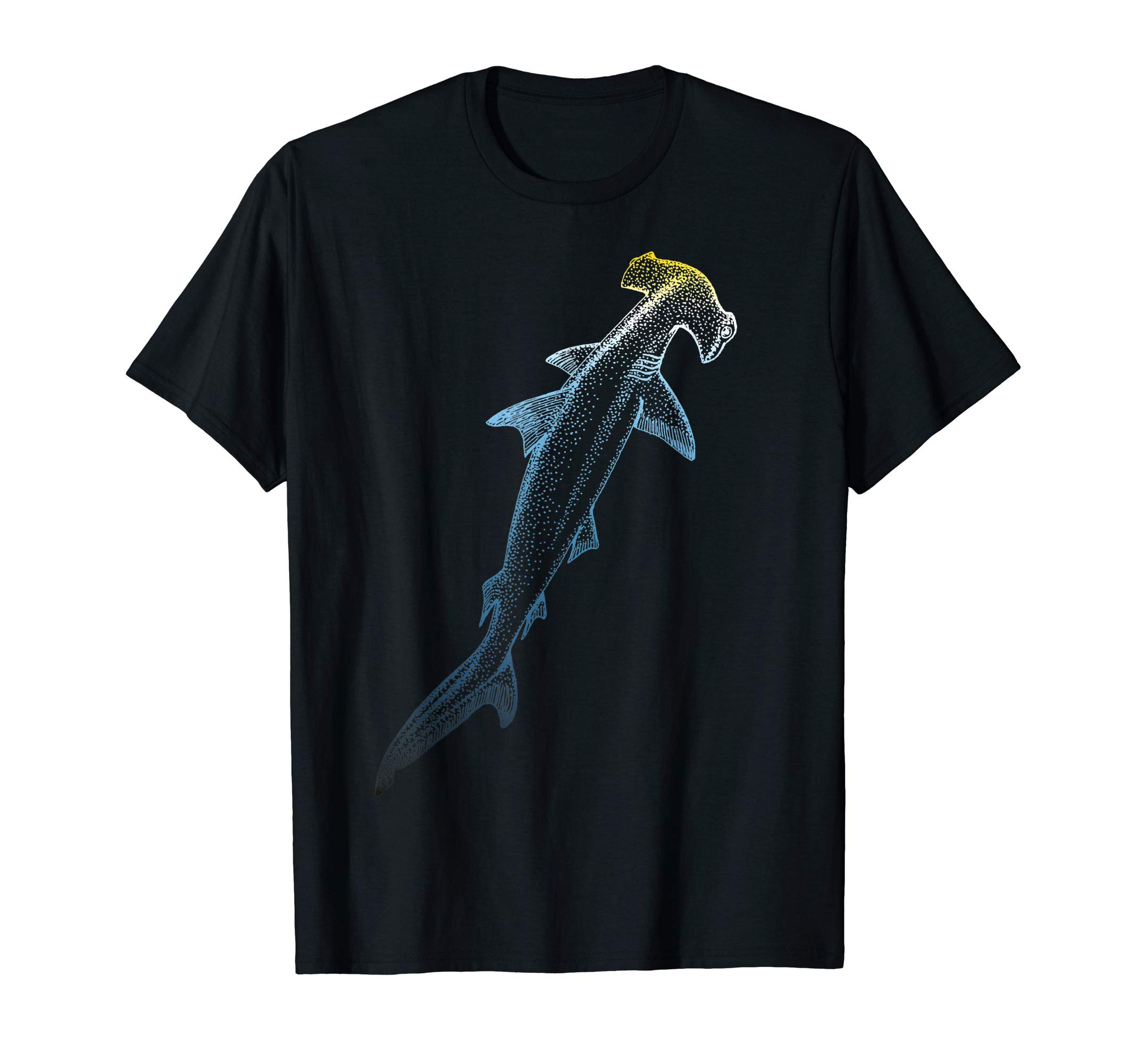 Dibble Dabble DesignsBeautiful Colors Swimming Hammerhead Shark Lovers T-ShirtOEKO-TEX STANDARD 100