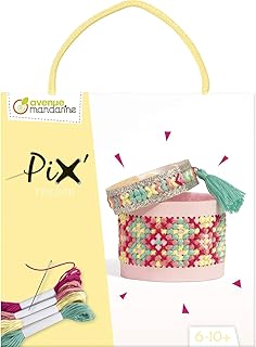 Clairefontaine ES Avenue Mandarine KC130C - Caja de regalo Pix'tesor con pulsera de gemelos y pulsera con purpurina para coser, color amarillo