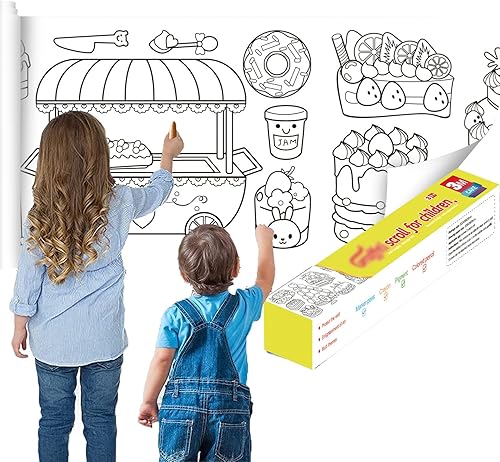 Rollo de papel de dibujo para niños, rollo de dibujo para niños, rollo de dibujo para niños, rollo de papel adhesivo para colorear, suministros de