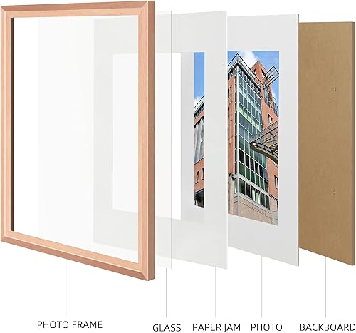 Miniatura 2 de HOTURE Juego de 5 portarretratos con almohadilla o sin almohadilla, adecuado para colgar en la pared y galería (marco de fotos de 11 x 14 pulgadas,
