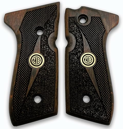 Miniatura 3 de Zib Grips Puños de madera hechos a mano para Beretta 92FS, 92, 92F, y Girsan Regard MC Grips, Cachas para 0.354 in Beretta 92FS
