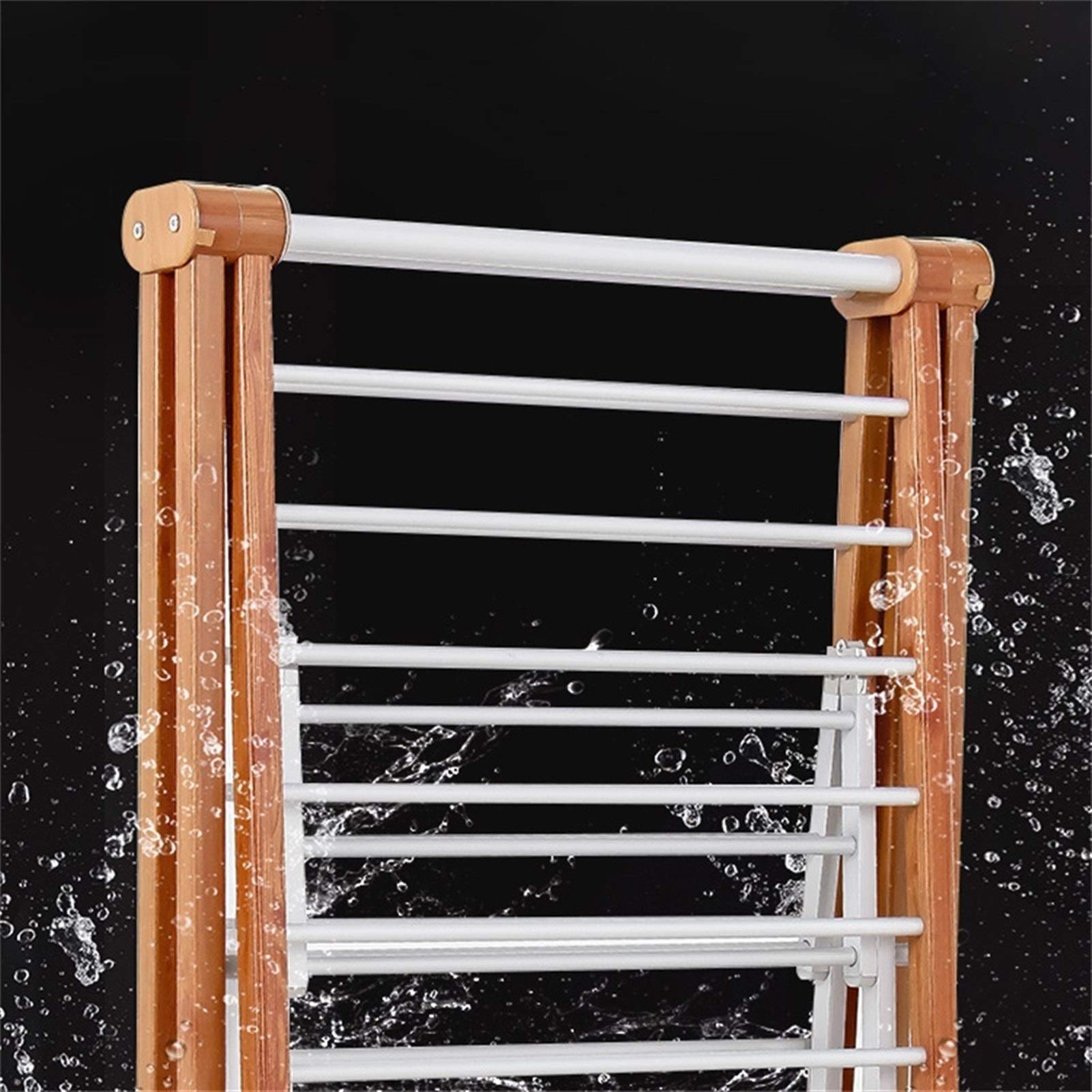 Aiaoi Tendedero, Tendedero Plegable Madera + Aleación De Aluminio Extra Grande Estilo Europeo Sencillo (Color : Madera, tamaño : Pequeño)