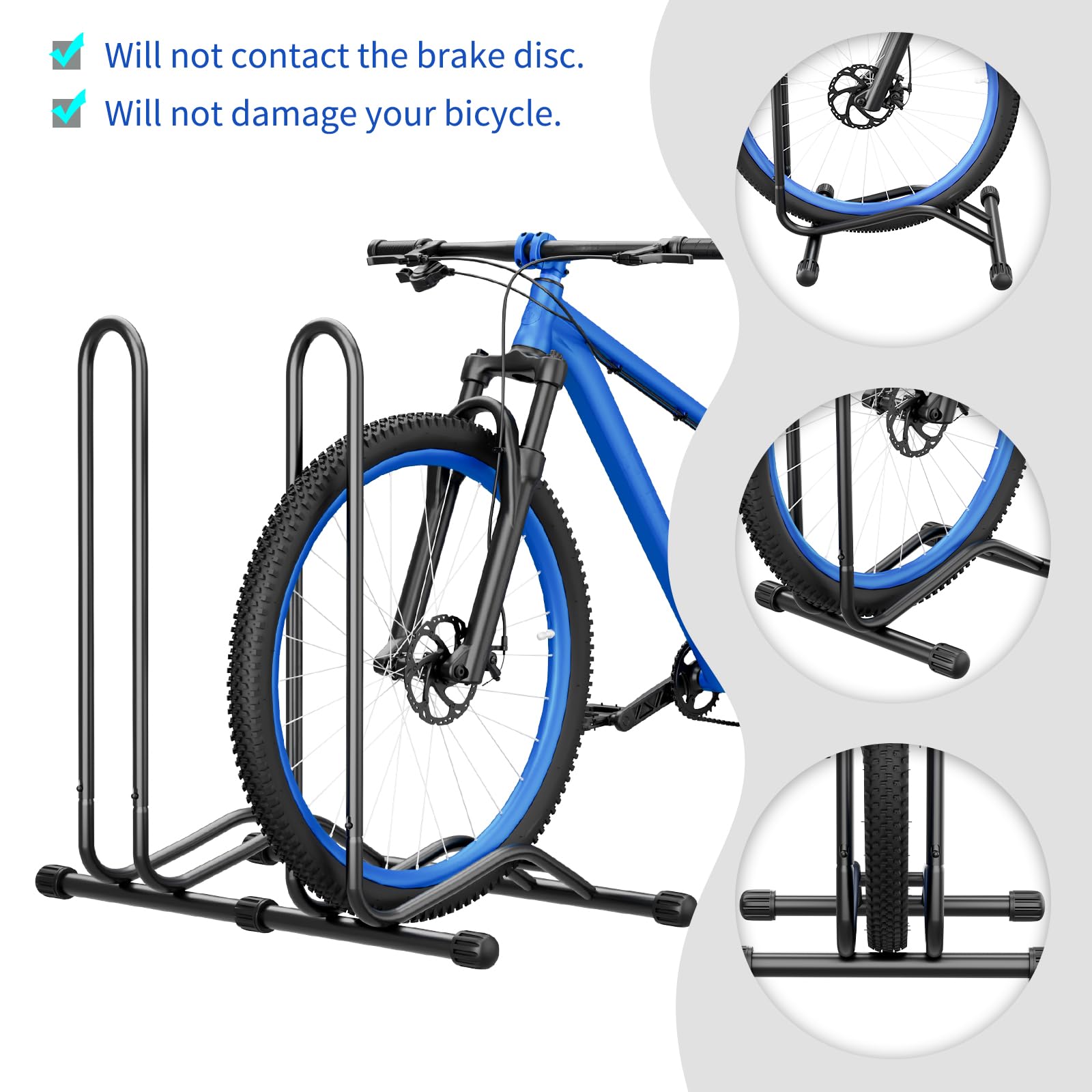 TLGREEN 4 supporti per bicicletta, rimovibili, per bicicletta, larghezza pneumatici fino a 80 mm, 20 – 28 pollici, supporto per bicicletta posteriore, per mountain bike, bici da corsa, MTB, stabile