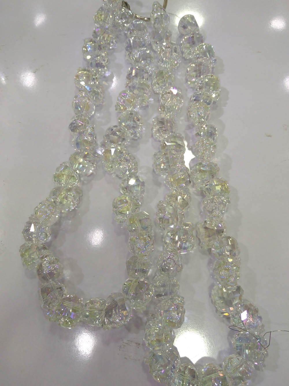 20pcs AB Crystal Skull Beads 13-18mm Faceted Skull Jewelry, Wholesale Crystal Charms, Skull Head, Crystals, Skull Grey Beads