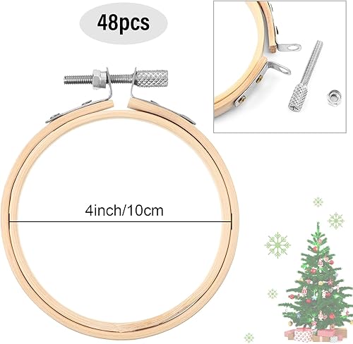 Miniatura 2 de Aro de bordado pequeño a granel, pequeños aros redondos de madera, aro de bordado de punto de cruz, aro para manualidades, arte práctico, costura,