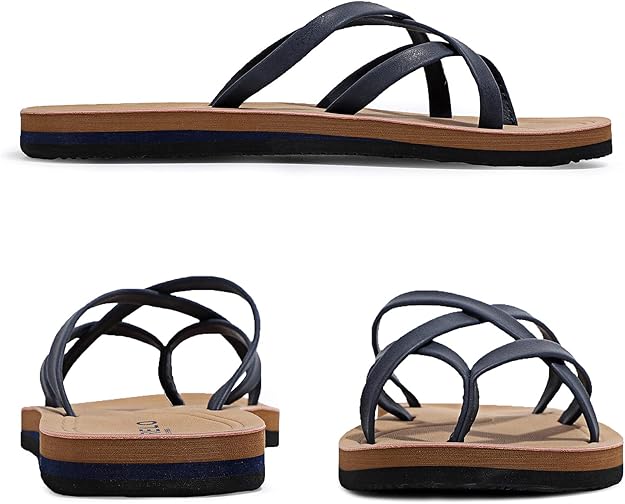 ARRIGO BELLO Women Flip Flops Beach Outdoor Slippers Leather T... - 4