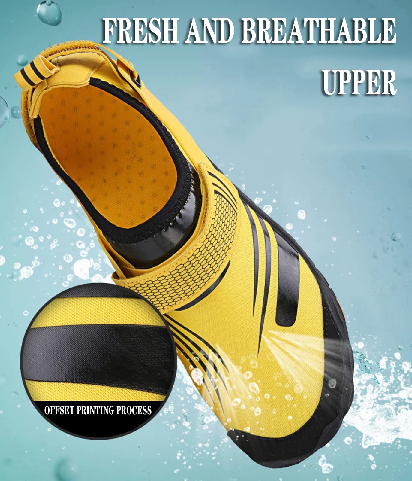 Zapatos Descalzos Universal para Hombres Y Mujeres Agua Zapatos De Playa Zapatos De Baño Secado Rápido Ligero Formadores Zapatos(47 EU, Orange)