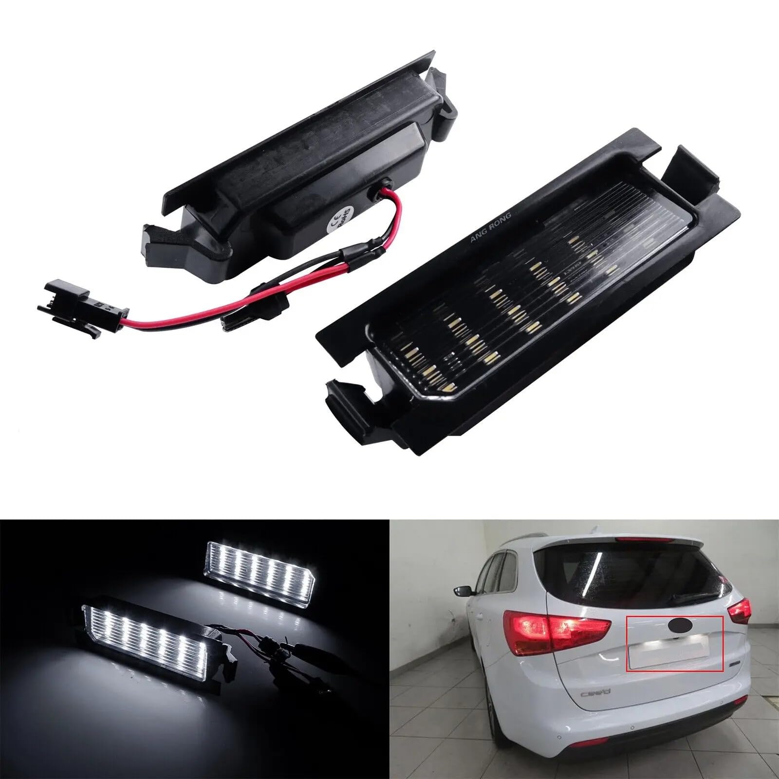 Luces Matrícula Coche Para Hyundai Para Accent RB Para I30 Para Elantra GD Para Kia 2012 2013 2014 2015 2016 2017 2 Luces LED Para Matrícula