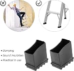 4Pcs Ladder Feet Covers Non-Slip,Rubber Steep Ladder Foot Replacements Non-Skid Extension Ladder Feet Protectors,Household Non-Skid Ladder Cover,Safe Ladder Pads Ladder Accessories(Black)