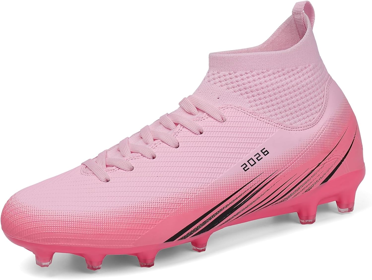 Soccer Cleats for Mens Womens Turf Soccer Shoes Indoor Footall Cleats High Ankle TF AG FG Football Boots Wide Training Sneaker