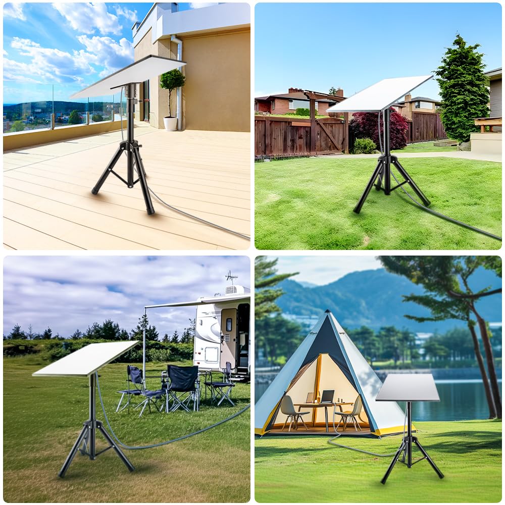 Trépied Starlink Gen 3, kit de montage Starlink portable d'extérieur pour camping et voyage, trépied avec adaptateur de tuyau compatible avec Starlink Gen 3 V3 parabole